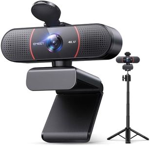 eMeet Webcam C960 4K Kit, Webcam Ultra HD avec Capuchon d'objectif et Deux Microphones, Mise au Point Automatique PDAF, Caméra de Streaming 73°, Caméra 4K avec Support