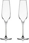 Nambé MT0951 Vie Champagne Flutes, Clear