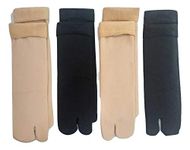 Shrishti Creations Women's Black, Skin Slipper Socks - Free Size (pack Of 4)