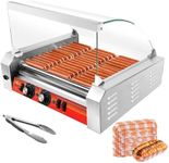Vexon 1670W 11-Roller Hot Dog Machine，Holds 30 Hot Dogs，Non-Stick & Stainless Steel，for Parties, Events & Food Stalls
