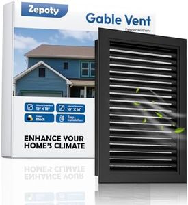 Zepoty 12" x 18" Aluminum Alloy Gable Vent, Never Rust Gable Vents for Shed, Reduce Indoor Temperature - Ideal for Wall, Attic, Shed - Vent Opening: 10" x 16" (Black)