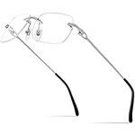 HEPIDEM Vintage Style Rimless Recta