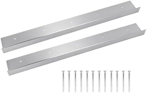 2pcs Rain Diverter For Roof, 3.3ft Stainless Steel Rain Gutter Diverter for House Shingle With Nails, Protect Roof From Rain, 3/5" Thick
