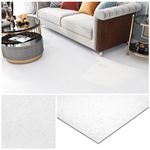 Livelynine Stick on Floor Tiles for Bathroom 32 Tiles Kitchen Floor Tiles Self Adhesive White Vinyl Floor Tiles Self Adhesive 30x30 Waterproof Vinyl Flooring Tiles White Hallway Bedroom Living Room