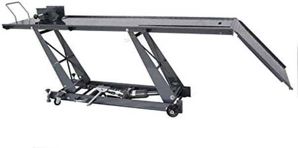 FoxHunter 1000lb Hydraulic Motorcycle Workshop Table Lift Ramp Bench Large Size Minimum Height 180mm Max Height 780mm
