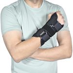FOVERA Wrist Splint Brace for Carpal Tunnel | Adjustable Wrist Support Brace with Splints | Hand Support for Arthritis, Tendonitis, Sprain, Injuries & Wrist Pain (Size - Large, Left Hand)