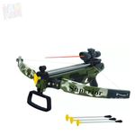 Pampam Crossbow PUBG Archery Gun Toy Set with Suction Dart Arrows and Laser Target Bows, Camouflage (Green)