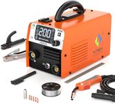 HITBOX 200A 220V Mini MIG Welder Flux Core Welder MIG ARC 3 in 1 Compact MIG Welding Machine Inverter Gasless Welding Machine（HBM200)