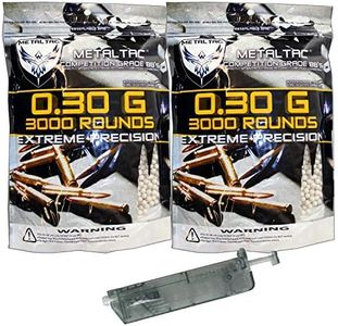 MetalTac 0.3g BB 6000 Round Bag Airsoft 6mm BBS Perfect Grade Pellet 6mm for Airsoft Guns Ammo with Speed Loader