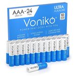 Voniko - Premium Grade AAA Batteries - 24 Pack - Alkaline Triple A Battery - Ultra Long-Lasting, Leakproof 1.5v Batteries - 10-Year Shelf Life