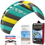 HQ Symphony Beach III 1.8 Aqua Steering Mat for Children and Adults, 60 x 180 cm, Includes 80 kp Blendline Cords, 2 x 25 m on Winder with Loops, Kites from 12 Years