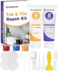 Beanewone Shower Tray Repair Kits, Tile Repair Kit for Porcelain and Ceramic Fixtures to Repair Chips, Dents, Nicks and Cracks (Multi Colours)