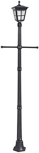 Kemeco Solar Lamp Post Street Light, ST4311BAH Dusk to Dawn Outdoor Waterproof Floor Post Lights Solar Powered for Deck Patio Yard Walkway Garden Landscape Decor (Lamp+Post)