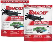 Tomcat Mouse Killer Child & Dog Resistant, Refillable Station, 1 Station and 16 Poison Refills (2-Pack)