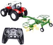 Top Race Multi-Color Remote Control Tractor Toys - 2.4GHz Easy-to-Use RC Tractor Toy for Kids - Quality Plastic - Operated by Multiple Players - Great Gift for Farm Lovers, Kids Tractor