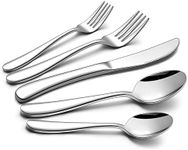 Homikit 20-Piece Heavy Duty Silverware Set, Stainless Steel Flatware Cutlery for 4, Heavy Weight Eating Utensils, Fancy Thick Metal Tableware Include Fork Spoon Knife, Mirror Polish, Dishwasher Safe