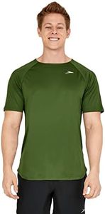 Speedo Men's Standard Uv Swim Shirt Short Sleeve Fitness Rashguard, Douglas Fir Small