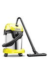 KARCHER WD 3 SV Wet & Dry Vacuum Cleaner, 1000W, 23kPa Suction Power, 17L Tank, Stainless Steel Body, Blower Function, Cartridge Filter & Fleece Filter Bag, Home Car & Furniture Cleaning, German Tech
