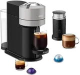 Nespresso Vertuo Next Coffee and Espresso Maker by Breville, with Aeroccino Milk Frother, Light Grey