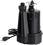 Smartbot Sump Pump 1/3 HP 2300 GPH Submersible Water Pump Thermoplastic Portable Utility Pump High Flow Water Removal for Swimming Pool Garden Pond Basement Window Wells with 10ft Long Power Cord