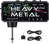 Donner Guitar Headphone Amp Heavy Metal USB Rechargeable Mini Pocket Headphone Amplifier for Electric Guitar