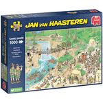 Jan Van Haasteren Jungle Tours - 1000 Piece Adults Puzzle & Comic Puzzle - Large Jigsaw Puzzle for Adults - 100% Recycled Cardboard 1000Pc Jigsaw, Fun Jungle Themed Adult Puzzle - Dimensions 68 x 49cm