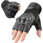 GOCART WITH G LOGO Tactical Gloves for Men, Hard Shell Knuckle Protection Motorcycle Gloves for Outdoor Work Riding Shooting Climbing Training (Design-2)