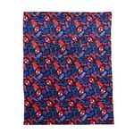 Marvel Spiderman Kids Fleece Footed Blanket EXPRESSIONS Throw for Toddlers Teen, All Season Super Soft Comfy Flannel Blanket, Best Gifts for Boys and Girls, 50x70 inches (Official Marvel Product)