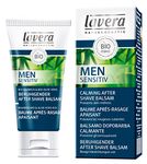 lavera Men Sensitiv soothing aftershave balm - with organic bamboo & organic aloe vera - prevents skin redness & soothes stressed sensitive skin - natural cosmetics - vegan - organic (1 x 50 ml)