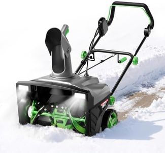 WORKPROX 20 Inch Corded Electric Snow Blower with LED Lights, 15 Amp