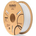 ELEGOO PLA Filament 1.75mm 3D Printer Filament, Dimensional Accuracy +/- 0.02 mm, Compatible with Most FDM Printer White (1KG/Spool, 2.2 lbs)