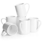 Sweese 603.001 Porcelain Coffee Mug Set - 350 ml for Cappuccino, Latte, Tea, Set of 6, White