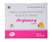 Argiwerg L-arginine, Lycopene, Proanthocyanidin, Vitamins & Zinc Granules 20 Sachets