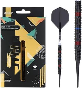 CUESOUL JIHO S1 Soft Tip Dart Set, 18g, 90% Tungsten with Titanium Coated and Unifying Rust T19 Flight