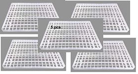 TM&W -221 Incubator Quail Egg Plastic Trays for All Type Eggs | 221 x 5=1105 (Multicolour )