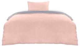 Utopia Bedding Single Duvet Cover Set - Soft Microfibre Polyester Duvet Cover with Pillow case - Bedding Quilt Cover Set (Pink/Grey)