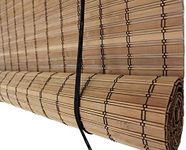 Seta Direct, Brown Bamboo Slat Roll Up Blind - 24-Inch Wide by 72-Inch Long