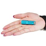 MecArmy Mini LED Flashlight (Batteries Included), World's Smallest and Brightest Waterproof USB Rechargeable Keychain Torch Light with 2 Modes Max 130 Lumens, for Camping, Hiking, Hunting, Backpacking, Fishing and Household Use (Aluminum X4S-Blue)