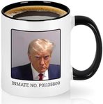 Cabtnca Trump Mugshot, Trump Mug Shot Mug, Inmate P01135809, Trump Coffee Mugs, Trump Merchandise, Trump Coffee Cup, Funny Novelty Trump 2024 Jail Mug Shot Mug, 11Oz