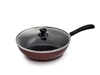 苏泊尔 SUPOR PC30S3W 30cm Non-Stick Wok with SS Lid, Small, Red