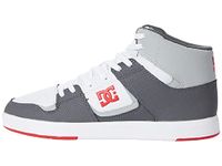 DC Men's Shoes Cure High Skate, White/Grey/Red, 10 UK