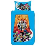 Teen Titans Go Single Duvet Cover - Official Reversible Bedding Set - Robin, Beast Boy, Starfire, Raven & Cyborg - Polycotton