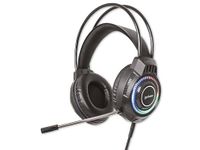 MANHATTAN RGB LED Over-Ear USB Gaming Headset Wired