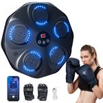 FTJKGH Smart Music Boxing Machine, 9-Levels Speed Music Punching Boxing Machine Wall Mounted Bluetooth Connection with LED Light, Musical Machine with Boxing Gloves Training Equipment for Adult