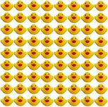 The Twiddlers - 150 Mini Squeaky Rubber Ducks, Small Bath Water Play Toys for Kids Paddling Pool, Games, Party Bags - 3cm x 4cm