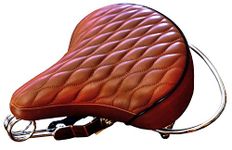 Velo SD Saddle - Brown Classic Style Seat with chrome rail handle bar for beach cruiser bikes Twin-spring suspenion