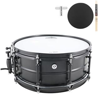 EASTROCK Snare Drum 14 X5.5 Inches Black Matte Finish Professional Snares for Drummer, Adult, Advanced Drum Set Snare Drums (Black)