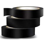 Wapodeai 3PCS Electrical Tape, Insulating Tape for Wire, Electrician Tape, Flame Retardant Indoor Outdoor High Temperature Resistance Electric Tape, Premium Black Waterproof Tape, 0.62 in X 49 ft