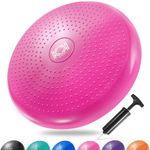 KK Balance Wobble Cushion for Adults and Kids, Inflatable Anti-Slip Stability Board for Physio, Posture & Fitness, Wobble Cushion (34cm) Balance Board & Fidget Cushion