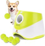 Elevon Automatic Dog Ball Launcher, Indoor/Outdoor Interactive Dog Toy with Three Ranges, Includes 6 Mini Tennis Balls and a Data Line, Suitable for Small and Medium-Sized Dogs, Green